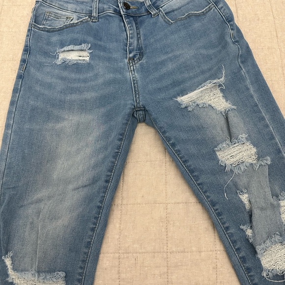 Jeans, Blue Distressed, Size M - Picture 2 of 3